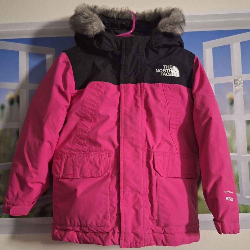 The North Face Pink McMurdo 550 Fill Down Parka. Size 5t.